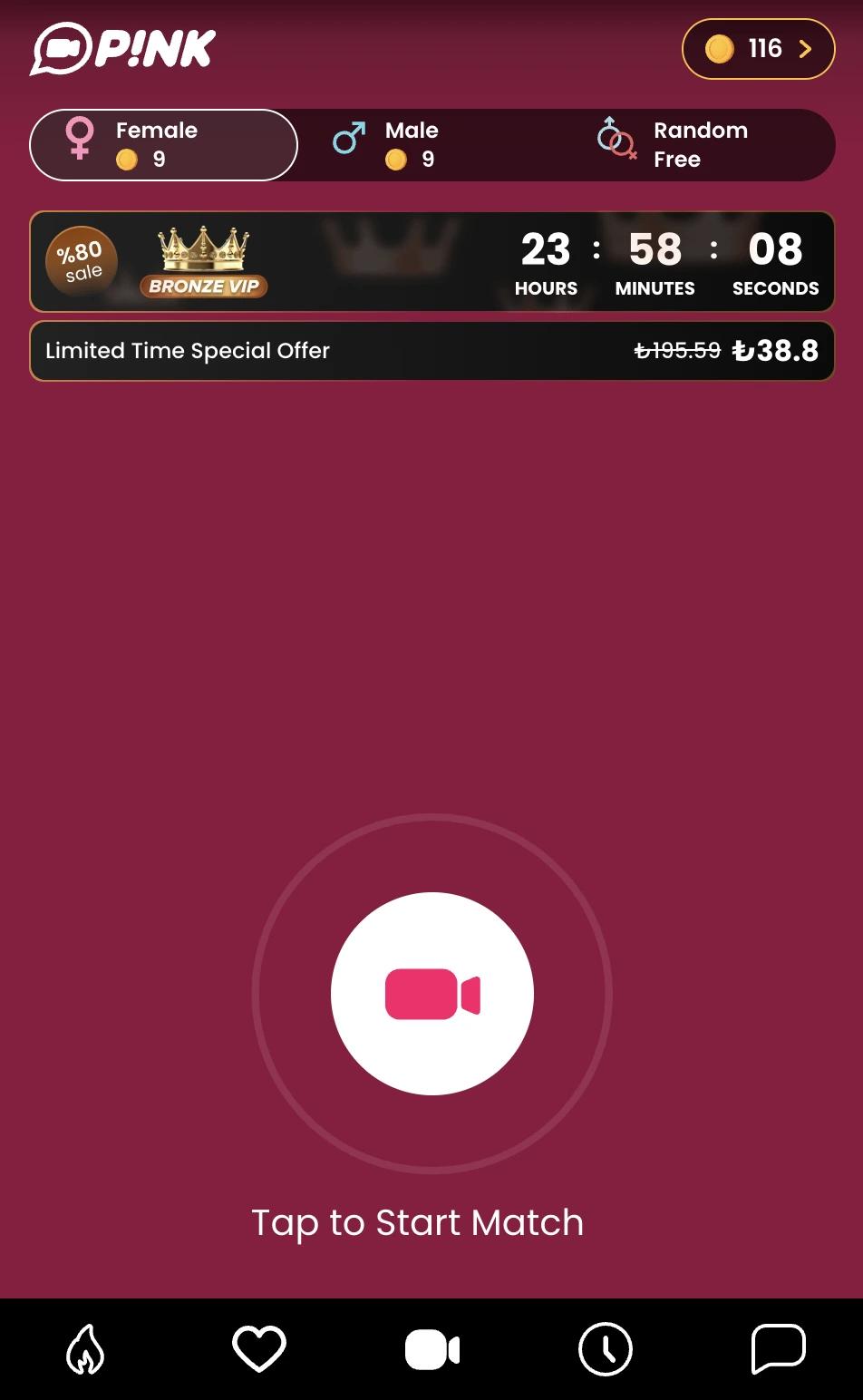 Pink Video Chat - Simple Design