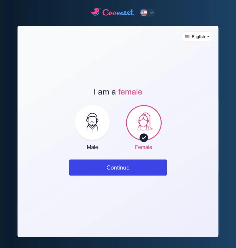 CooMeet gender filtering