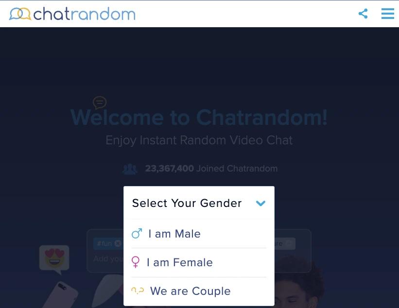 ChatRandom gender filtering