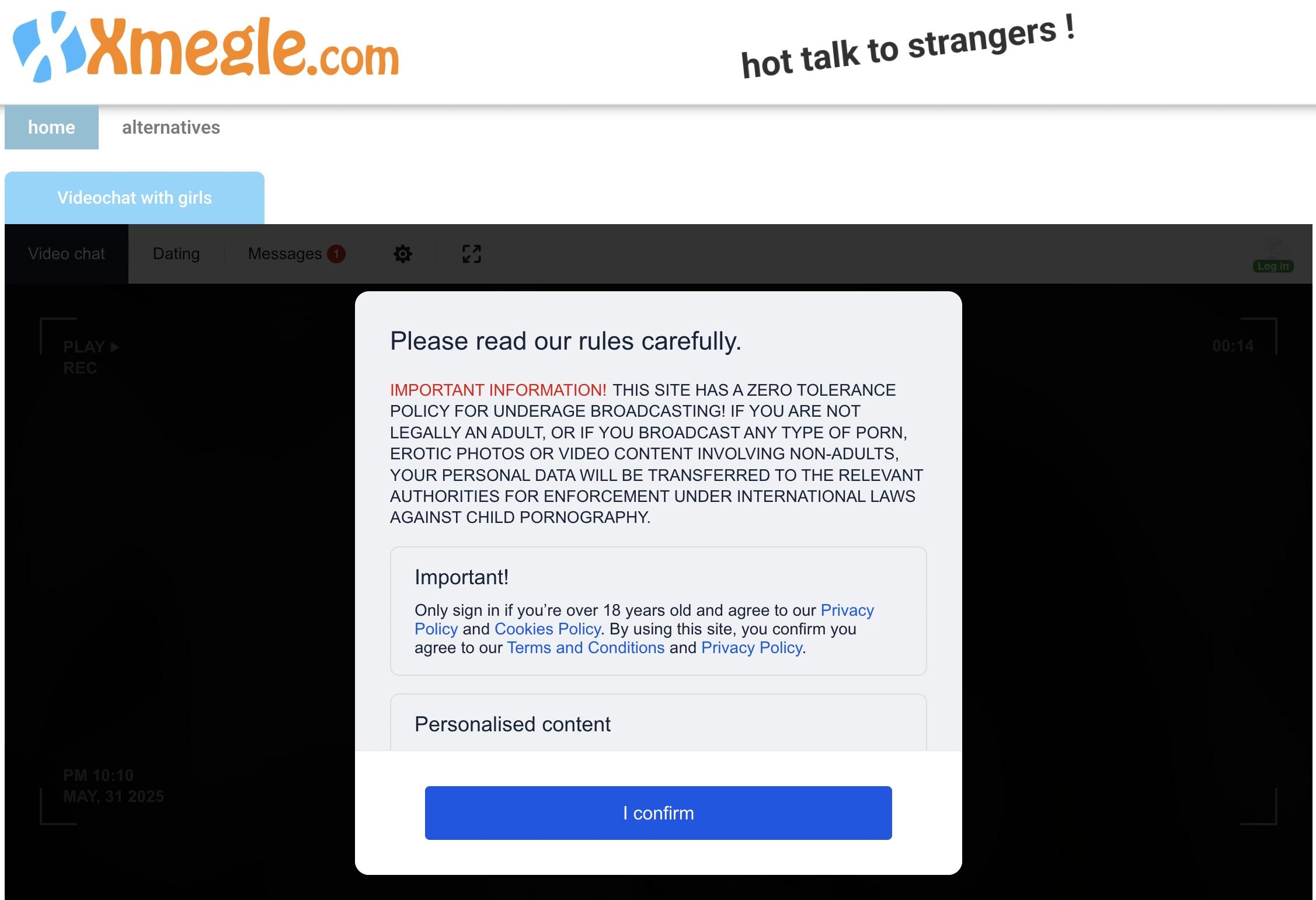 Anonymous Chats on Xmegle